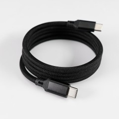 Кабель COIL магнитный для зарядки и передачи данных, 100Вт, 480Мб/с, нейлоновая оплетка, черный