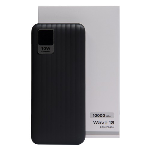 Универсальный аккумулятор Wave 10 (10000 мАч), белый, 14,9х6.7х1,6 см