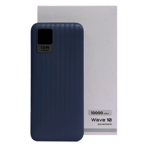 Универсальный аккумулятор Wave 10 (10000 мАч), белый, 14,9х6.7х1,6 см