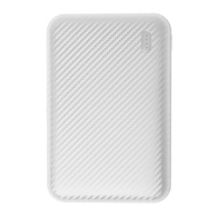 Универсальный аккумулятор Rib 5 (5000 мАч), белый, 9,8х6.3х1,4 см