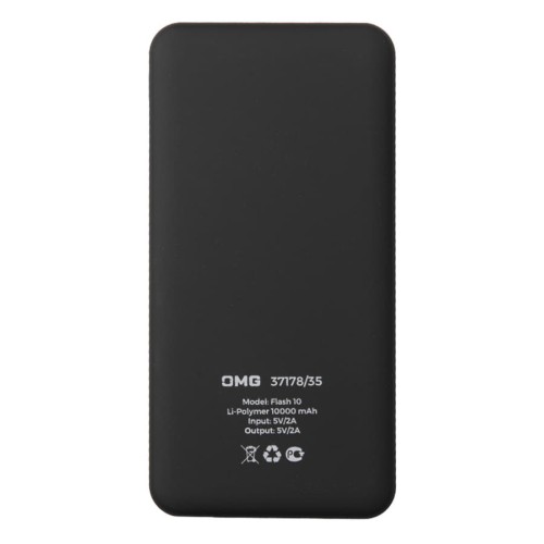 Универсальный аккумулятор Flash 10 (10000 мАч) с подсветкой и soft touch,синий,13,7х6,87х1,55 мм