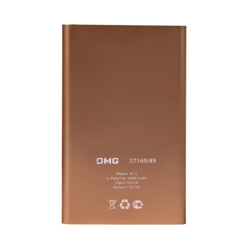 Универсальный аккумулятор Al 4 (4000 мАч), золотистый, 11х6.9х0,98 см