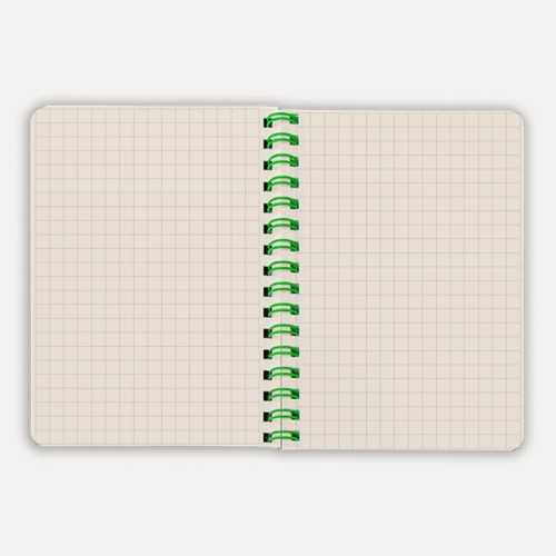 Блокнот на двойной пружине HELIX MINI, 105 х 150 мм, черный, блок в клетку