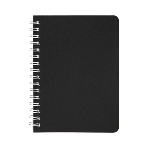 Блокнот на двойной пружине HELIX MINI, 105 х 150 мм, черный, блок в клетку