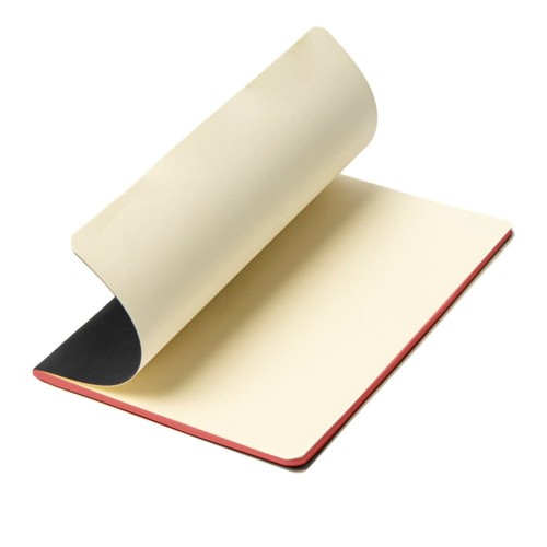 Тетрадь SLIMMY, 140 х 210 мм, черный с черным, бежевый блок, в клетку