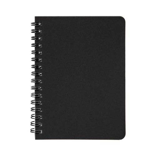 Блокнот на двойной пружине HELIX MINI, 105 х 150 мм, черный, блок в клетку