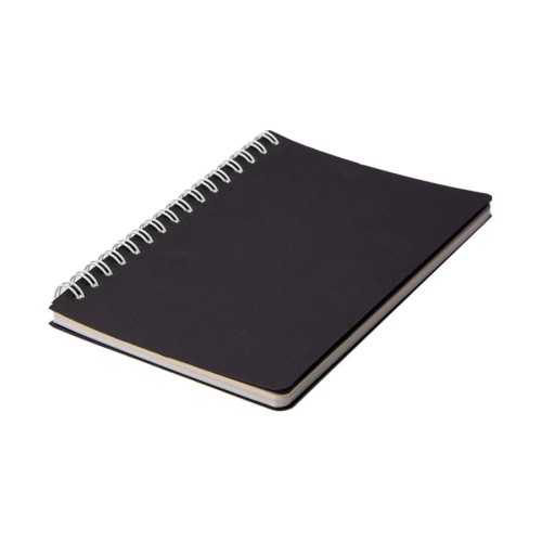 Блокнот на двойной пружине HELIX MINI, 105 х 150 мм, черный, блок в клетку