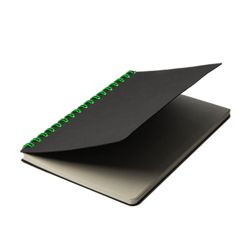 Блокнот на двойной пружине HELIX MINI, 105 х 150 мм, черный, блок в клетку