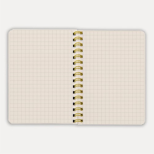 Блокнот на двойной пружине HELIX MINI, 105 х 150 мм, черный, блок в клетку