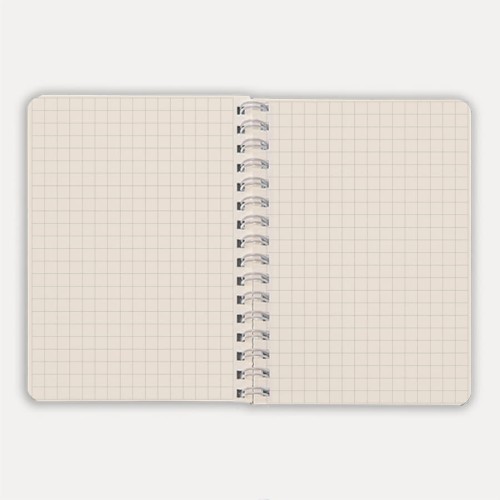 Блокнот на двойной пружине HELIX MINI, 105 х 150 мм, черный, блок в клетку