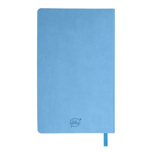 Бизнес-блокнот FUNKY А5, голубой, серый форзац, мягкая обложка, в линейку