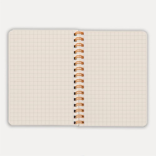 Блокнот на двойной пружине HELIX MINI, 105 х 150 мм, черный, блок в клетку