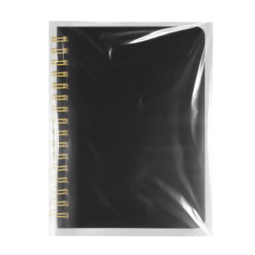 Блокнот на двойной пружине HELIX MINI, 105 х 150 мм, черный, блок в клетку