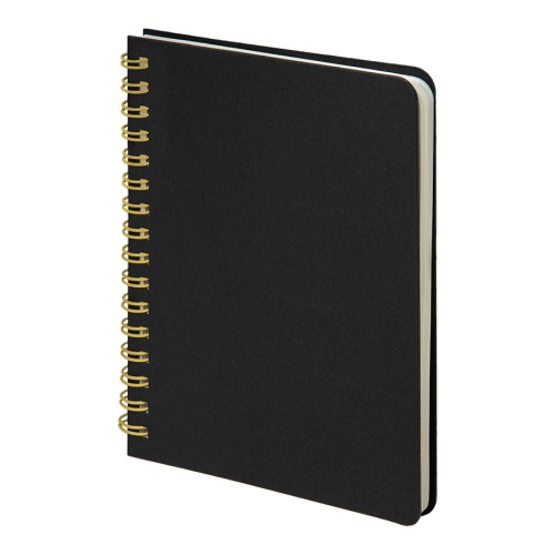 Блокнот на двойной пружине HELIX MINI, 105 х 150 мм, черный, блок в клетку