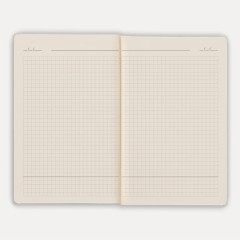 Тетрадь SLIMMY, 140 х 210 мм, черный с черным, бежевый блок, в клетку