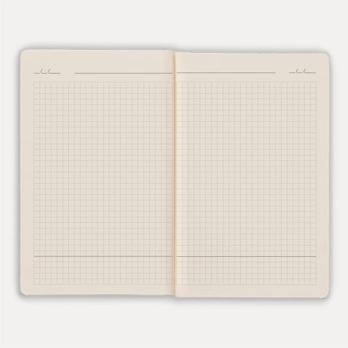 Тетрадь SLIMMY, 140 х 210 мм, черный с черным, бежевый блок, в клетку