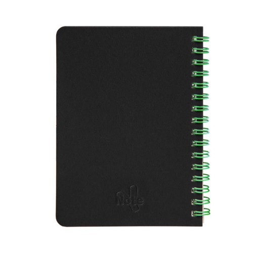 Блокнот на двойной пружине HELIX MINI, 105 х 150 мм, черный, блок в клетку