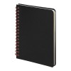 Блокнот на двойной пружине HELIX MINI, 105 х 150 мм, черный, блок в клетку