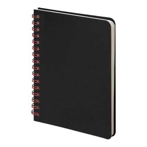 Блокнот на двойной пружине HELIX MINI, 105 х 150 мм, черный, блок в клетку