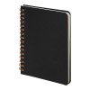 Блокнот на двойной пружине HELIX MINI, 105 х 150 мм, черный, блок в клетку