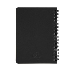 Блокнот на двойной пружине HELIX MINI, 105 х 150 мм, черный, блок в клетку