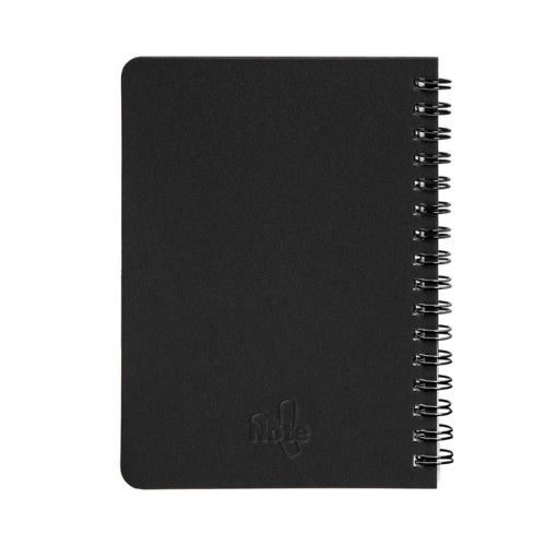 Блокнот на двойной пружине HELIX MINI, 105 х 150 мм, черный, блок в клетку