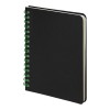 Блокнот на двойной пружине HELIX MINI, 105 х 150 мм, черный, блок в клетку