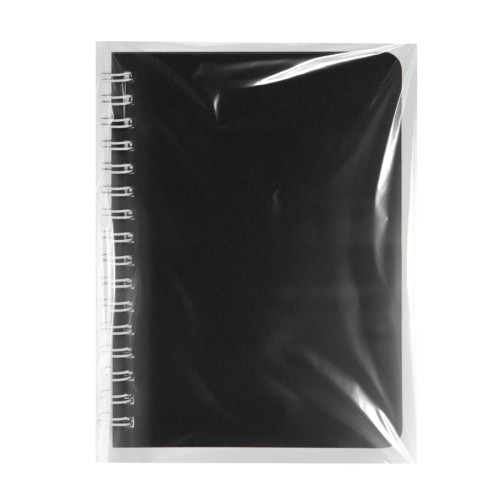 Блокнот на двойной пружине HELIX MINI, 105 х 150 мм, черный, блок в клетку