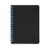 Блокнот на двойной пружине HELIX MINI, 105 х 150 мм, черный, блок в клетку