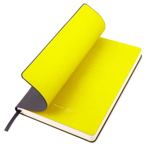 Бизнес-блокнот FUNKY А5, голубой, серый форзац, мягкая обложка, в линейку