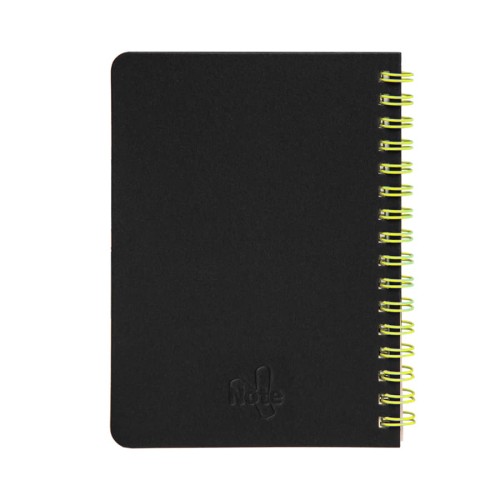Блокнот на двойной пружине HELIX MINI, 105 х 150 мм, черный, блок в клетку