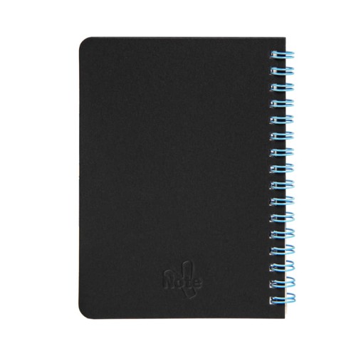 Блокнот на двойной пружине HELIX MINI, 105 х 150 мм, черный, блок в клетку