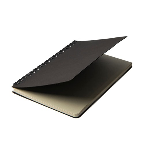 Блокнот на двойной пружине HELIX MINI, 105 х 150 мм, черный, блок в клетку