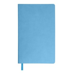 Бизнес-блокнот FUNKY А5, голубой, серый форзац, мягкая обложка, в линейку