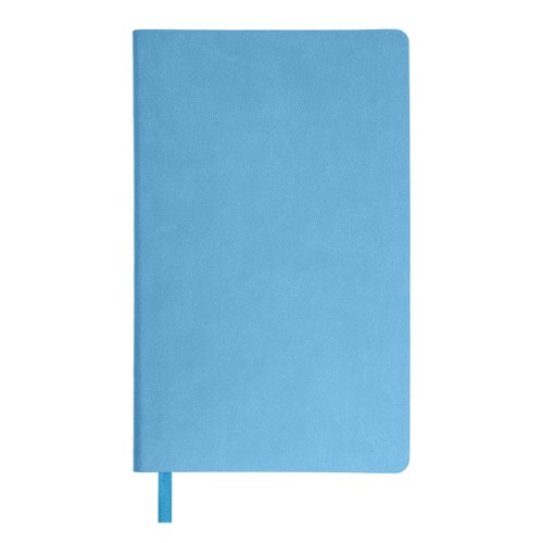 Бизнес-блокнот FUNKY А5, голубой, серый форзац, мягкая обложка, в линейку