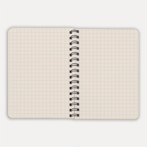 Блокнот на двойной пружине HELIX MINI, 105 х 150 мм, черный, блок в клетку