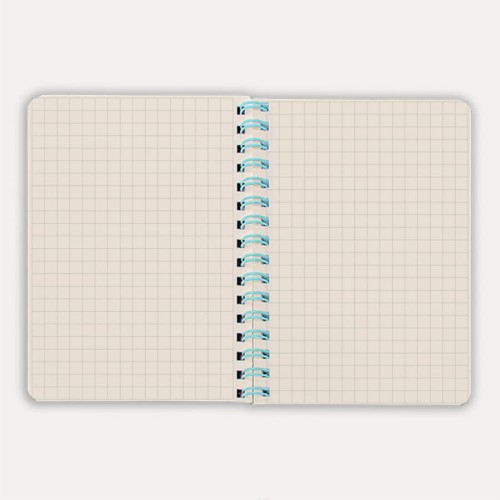 Блокнот на двойной пружине HELIX MINI, 105 х 150 мм, черный, блок в клетку