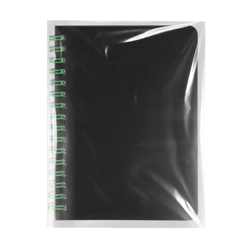 Блокнот на двойной пружине HELIX MINI, 105 х 150 мм, черный, блок в клетку