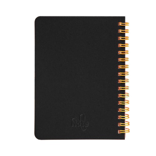 Блокнот на двойной пружине HELIX MINI, 105 х 150 мм, черный, блок в клетку