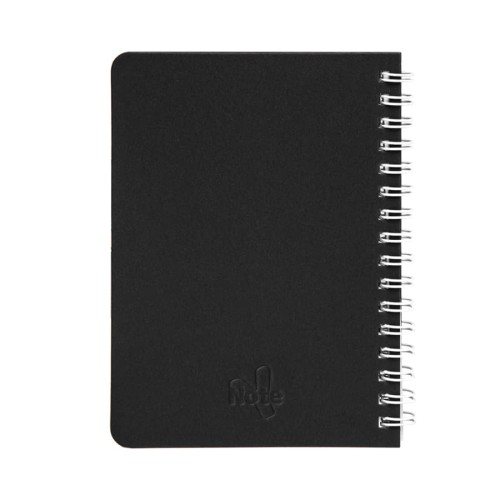 Блокнот на двойной пружине HELIX MINI, 105 х 150 мм, черный, блок в клетку