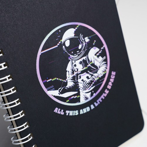 Блокнот на двойной пружине HELIX MINI, 105 х 150 мм, черный, блок в клетку