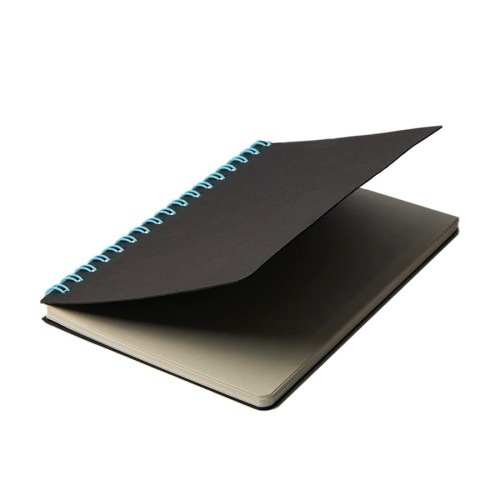 Блокнот на двойной пружине HELIX MINI, 105 х 150 мм, черный, блок в клетку