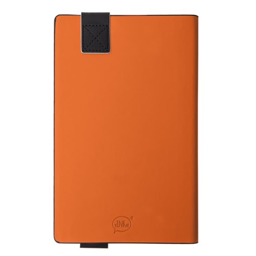 Бизнес-блокнот UNI, A5, бело-красный, мягкая обложка, в линейку, черное ляссе