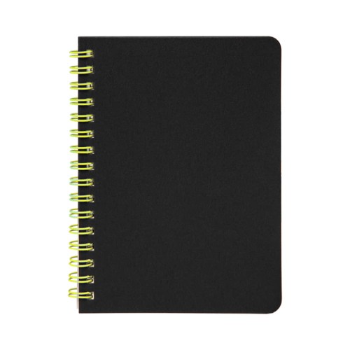 Блокнот на двойной пружине HELIX MINI, 105 х 150 мм, черный, блок в клетку