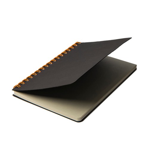 Блокнот на двойной пружине HELIX MINI, 105 х 150 мм, черный, блок в клетку