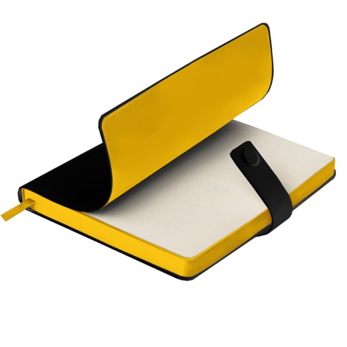 Ежедневник недатированный Stellar, А5, белый, кремовый блок в линейку, с зеленым обрезом