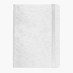 Ежедневник недатированный Boomer, А5, белый, кремовый блок в линейку, без обреза