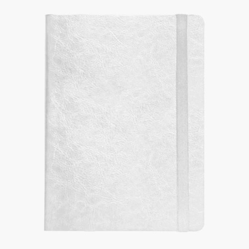 Ежедневник недатированный Boomer, А5, белый, кремовый блок в линейку, без обреза