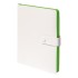 Ежедневник недатированный Stellar, А5, белый, кремовый блок в линейку, с зеленым обрезом