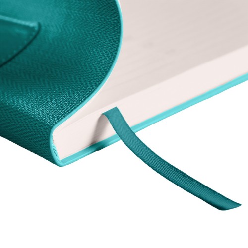 Ежедневник недатированный Scotty, А5-, бирюзовый, кремовый блок, без обреза